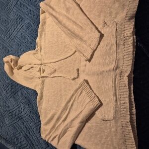 Lucky Brand Women's Size XL Natural Pullover Baja Hoodie Sweater NWT